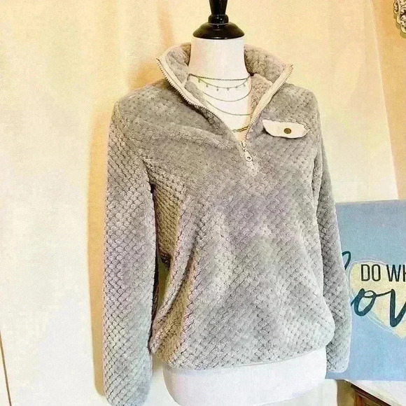 Women’s Soft Half Zip Pullover Sweater - Picture 2 of 5